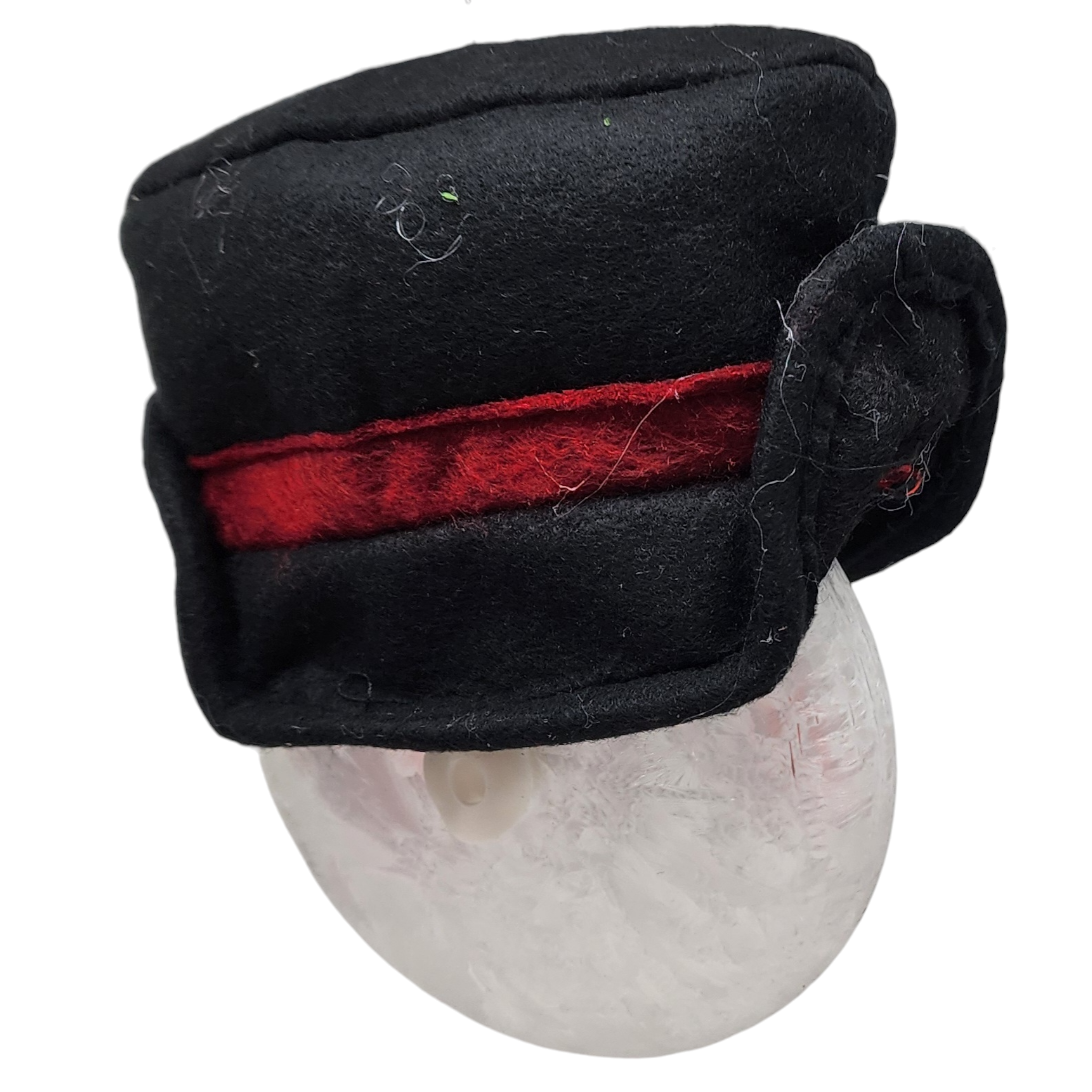 Glass "Lightable" Snowman Ornament - Top Hat
