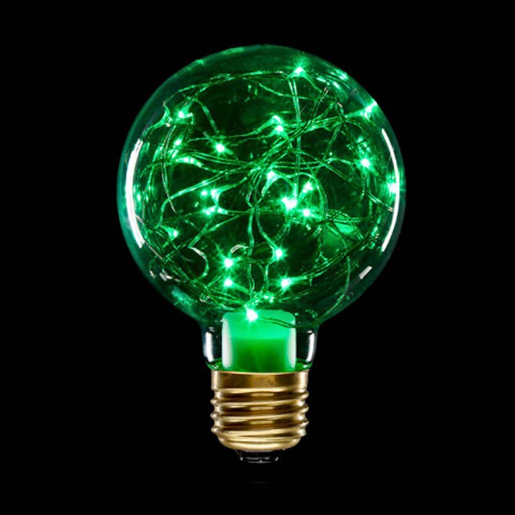 Glass Moon Bulb - Green 1.0 W