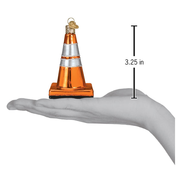 Glass Traffic Cone Ornament