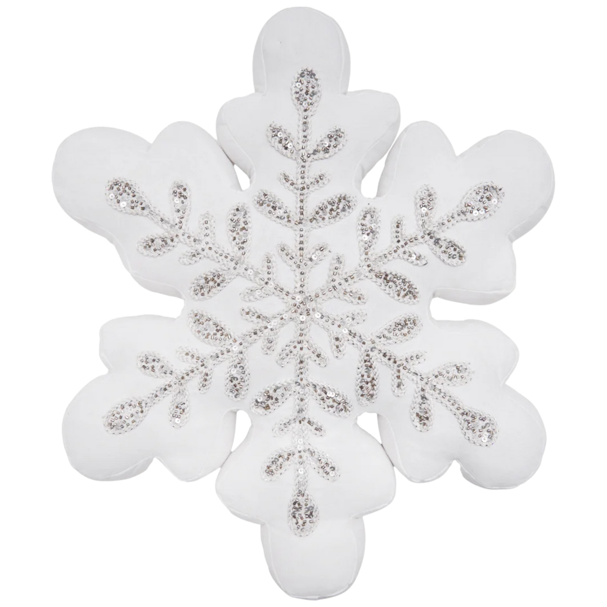 Glistening Snowflake Pillow - 16x18 inches