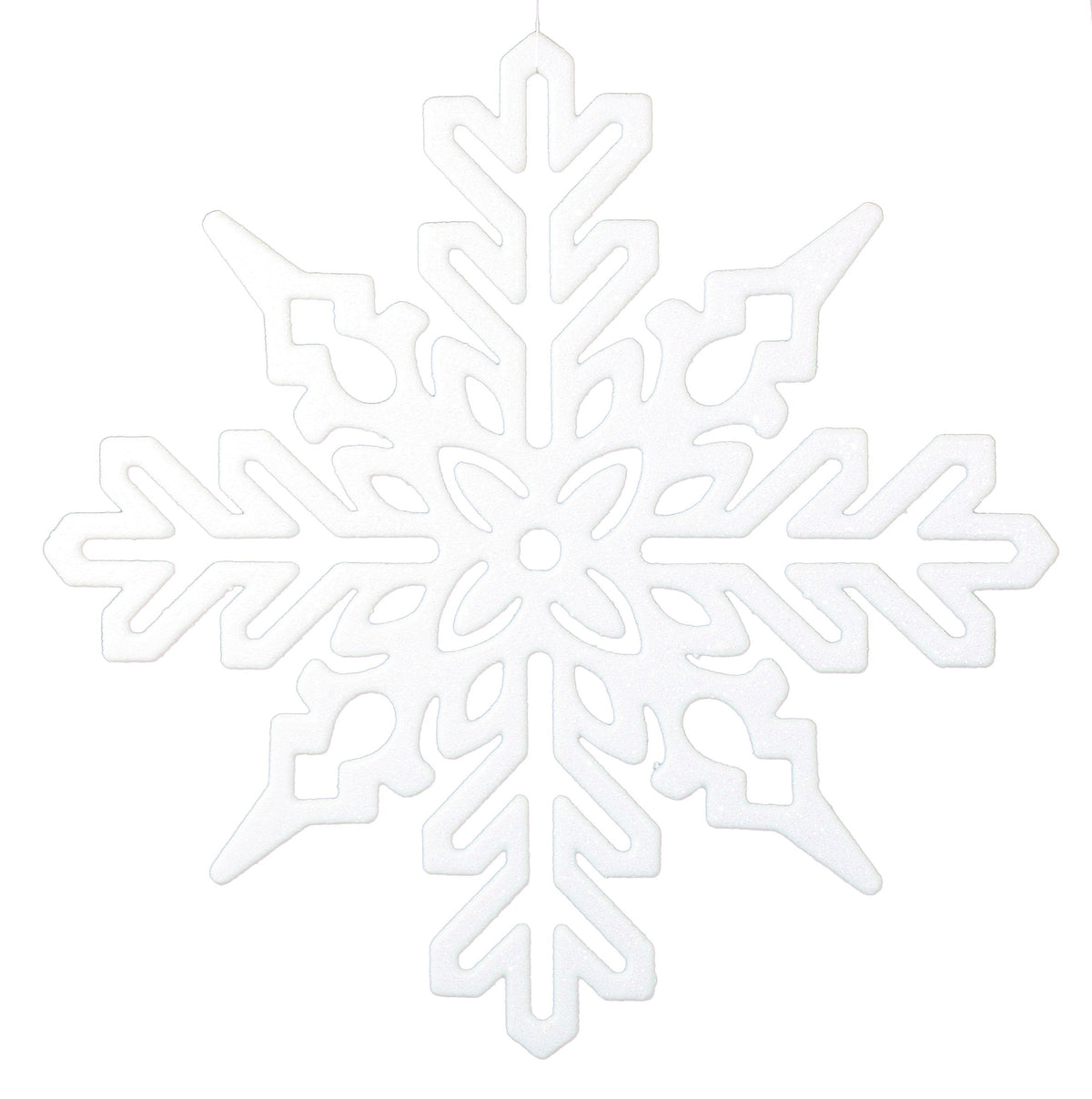 Glitter Snowflake 11 Inch Ornament - Heavy Sparkle - Die Cut