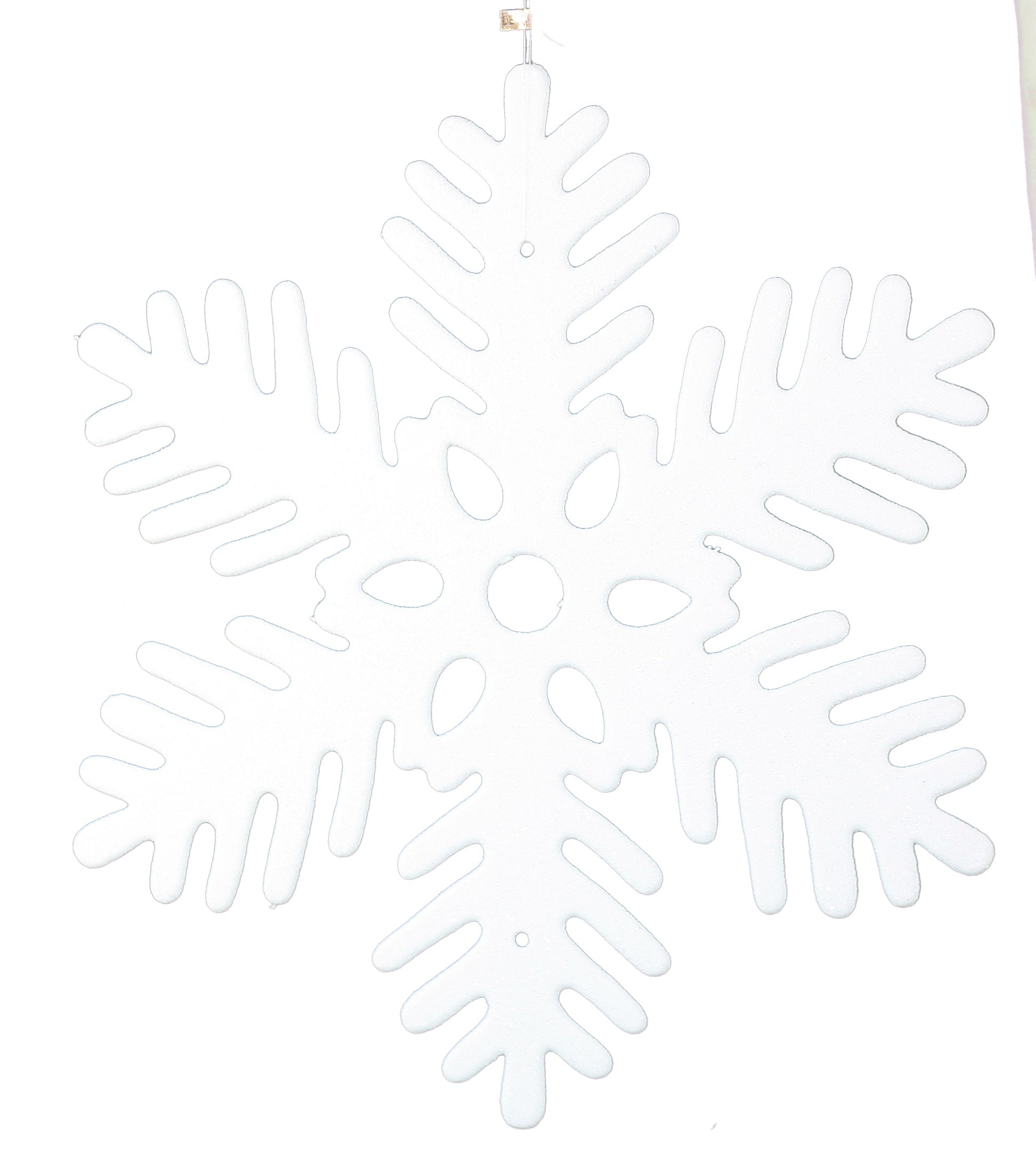 Glitter Snowflake 11 Inch Ornament - Heavy Sparkle - Solid