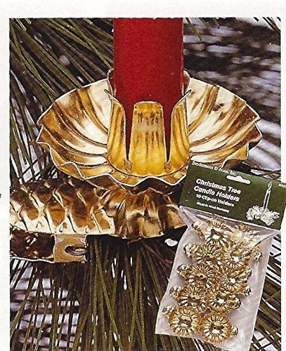 Gold Clip-on Candle Holders - Set of 10