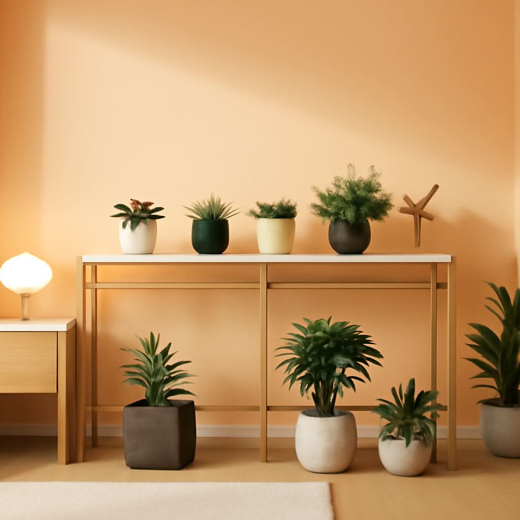 Gold Frame Console Table With Power Outlet And USB Ports