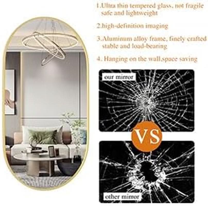 Gold Oval Bathroom Mirror 20x28 Wall Decor Mirror Style