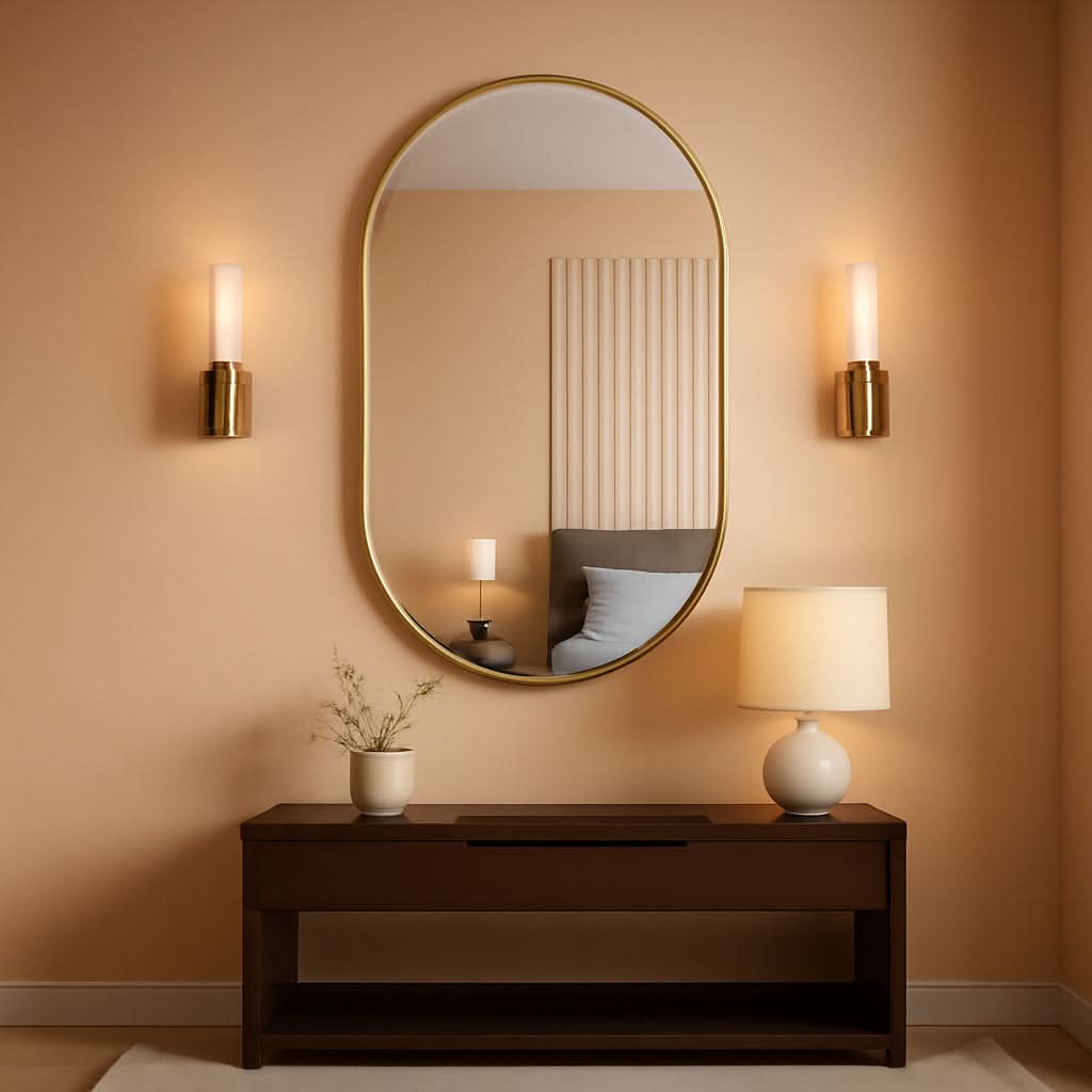 Gold Oval Bathroom Mirror 20x28 Wall Decor Mirror Style
