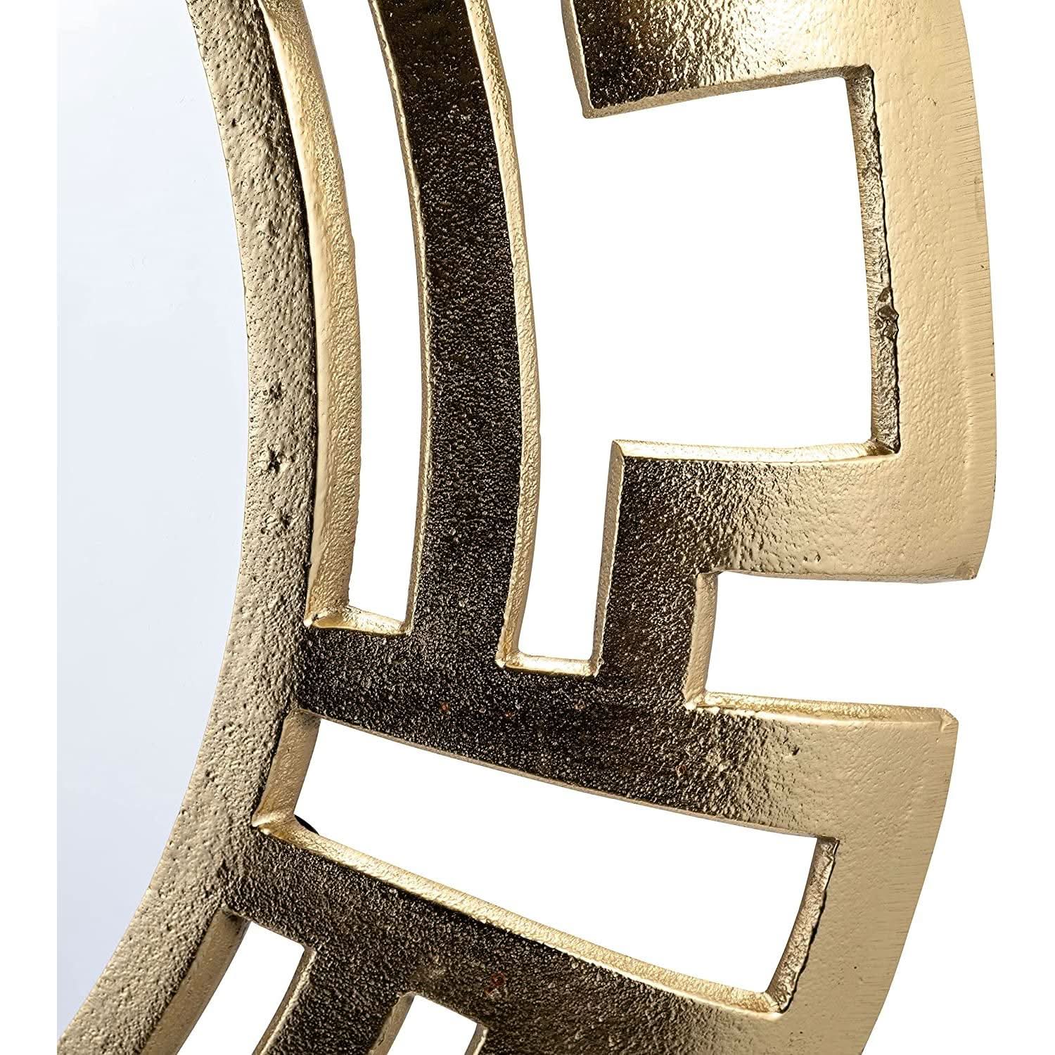 Gold Tribal Round Wall Mirror Contemporary Style Decor
