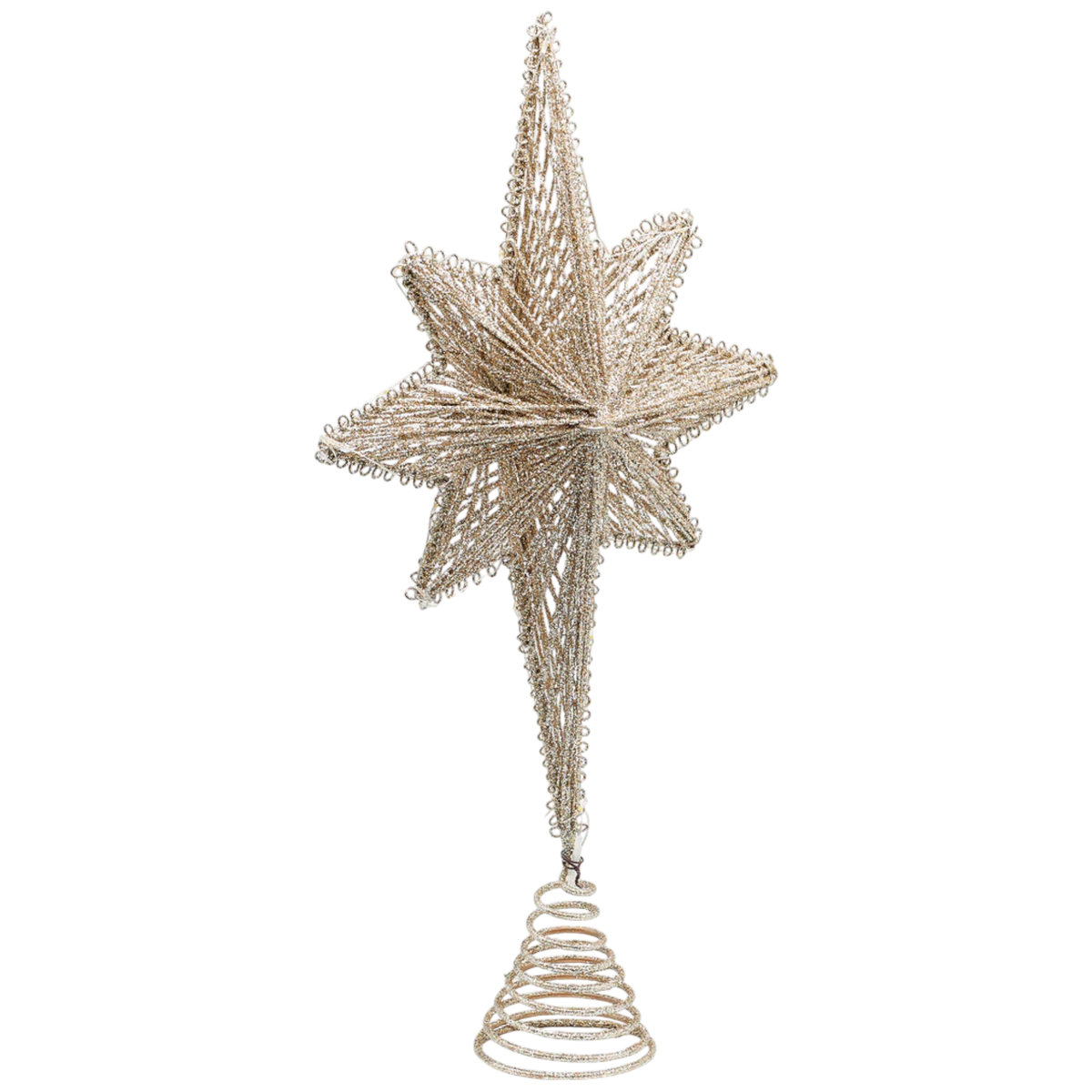Golden Glow LED Star Tree Topper - Sixteen Inches