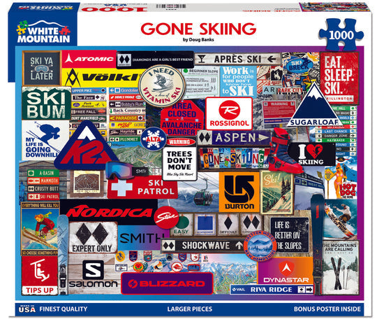 Gone Skiing - 1000 Piece Jigsaw Puzzle