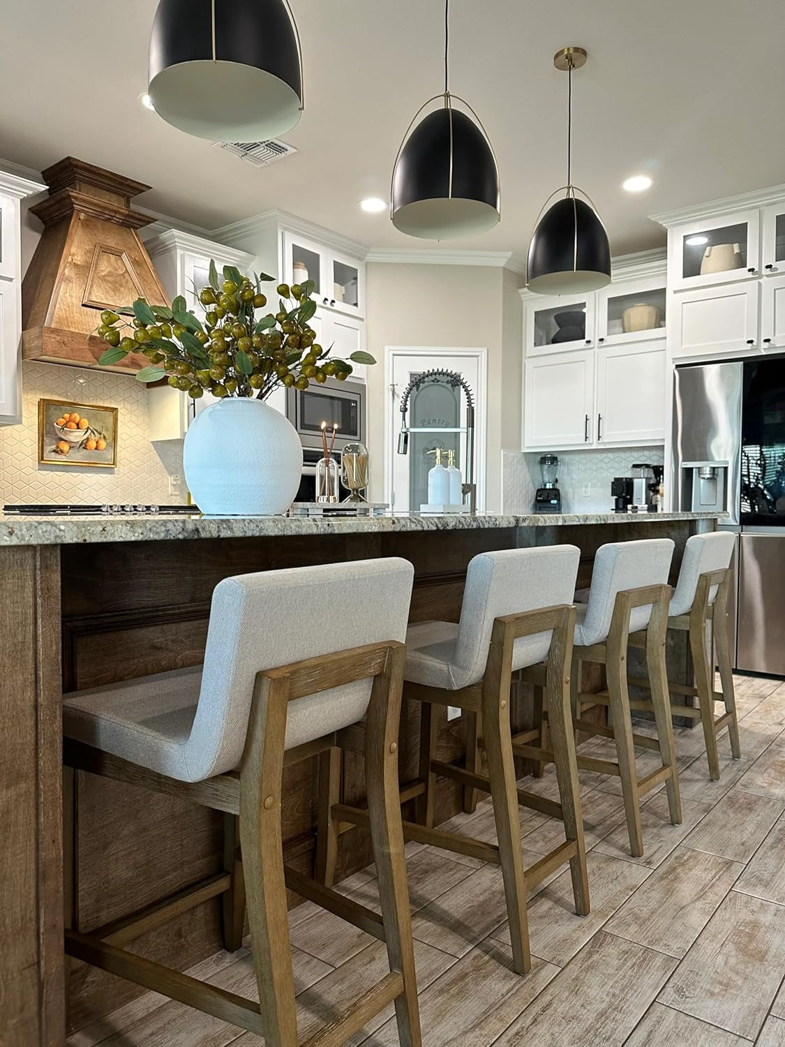 Gracie Counter Height Bar Stool Set Of 4 Natural Flax