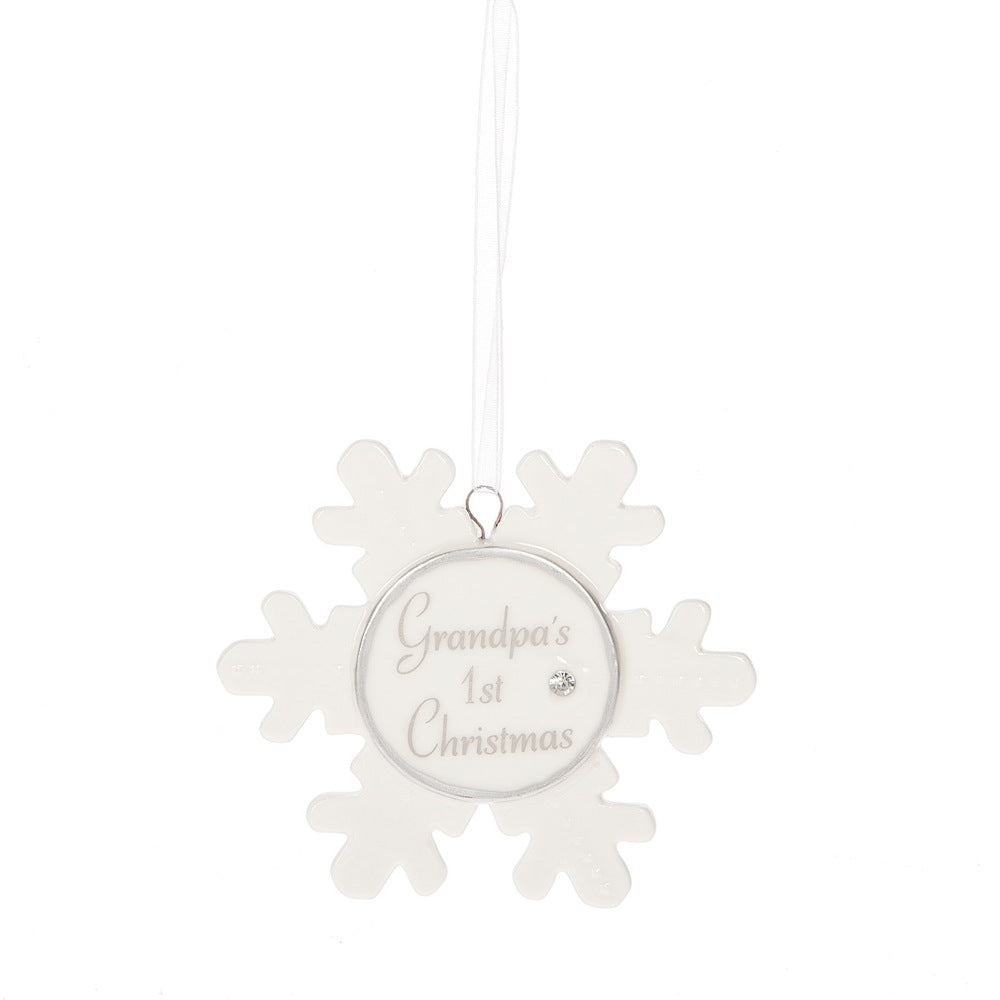 Grandpa's 1st Christmas Snowflake Ornament.
