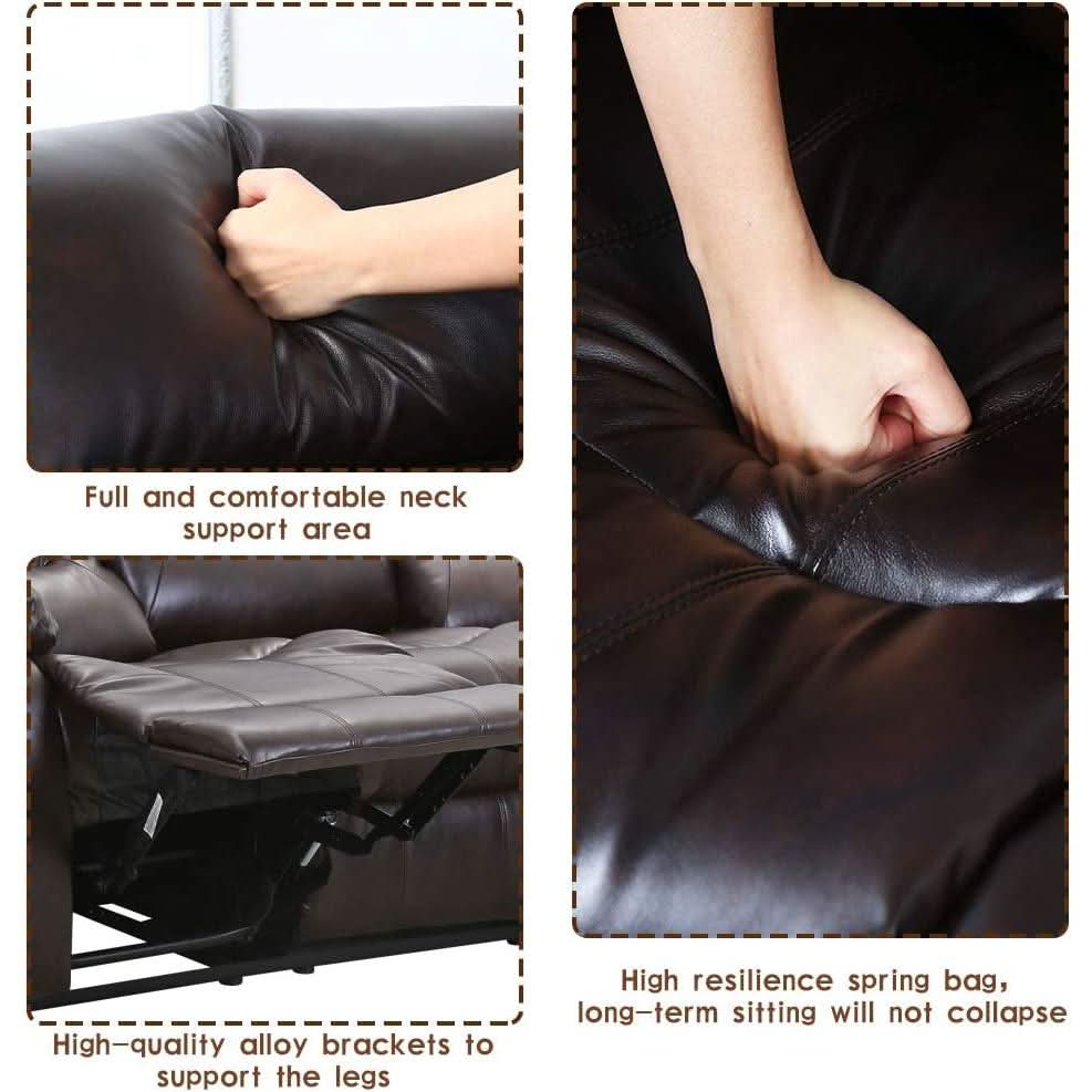 Gray 3 Seat Home Theater Recliner Sofa Set For Living Room