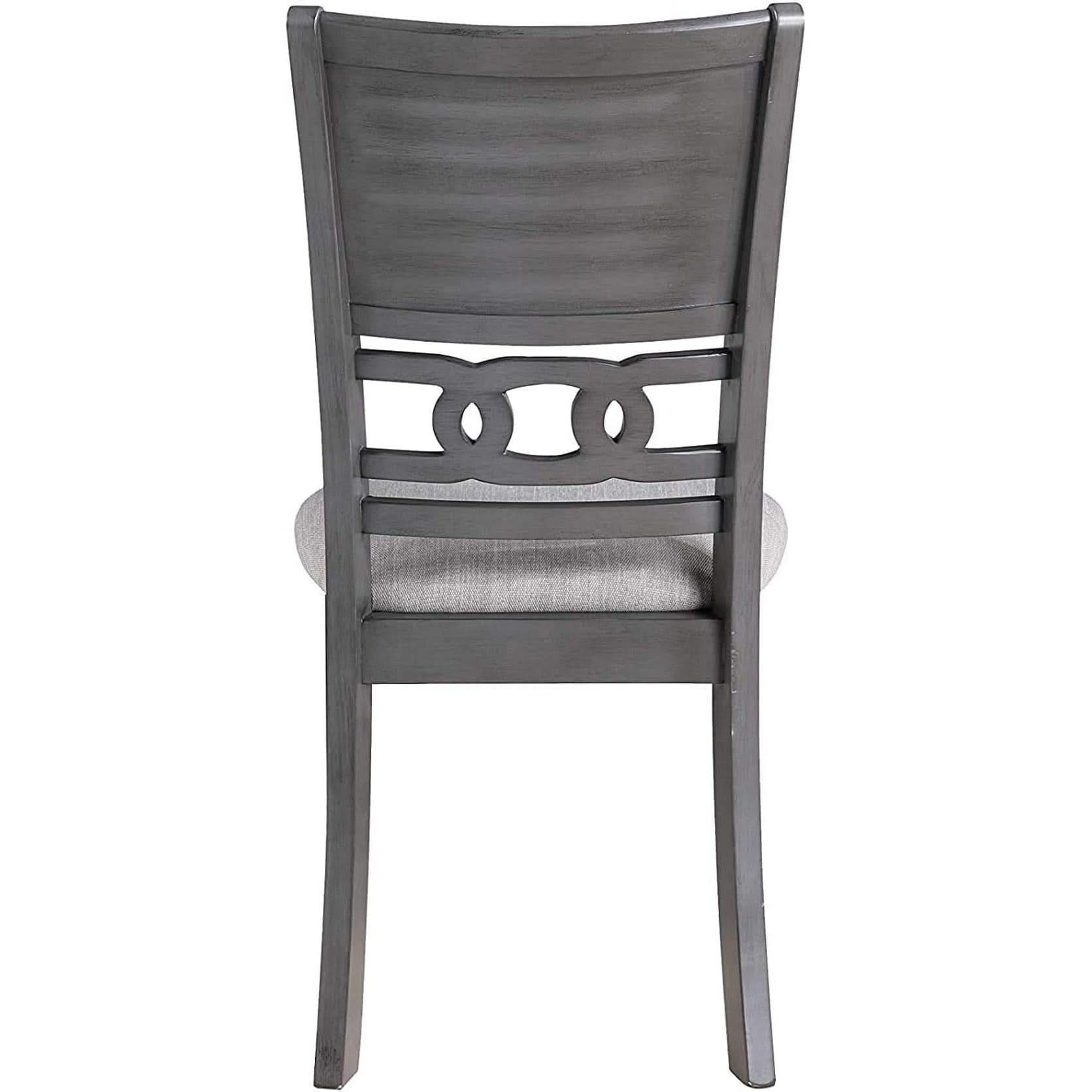 Gray 5 Piece Dining Set With Table And 4 Cushioned Chairs