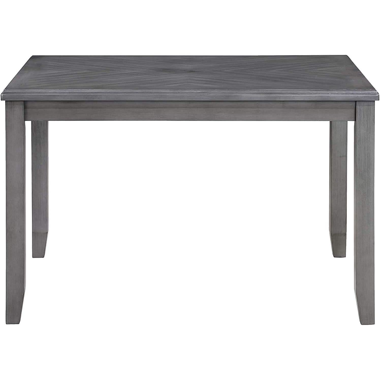 Gray 5 Piece Dining Set With Table And 4 Cushioned Chairs