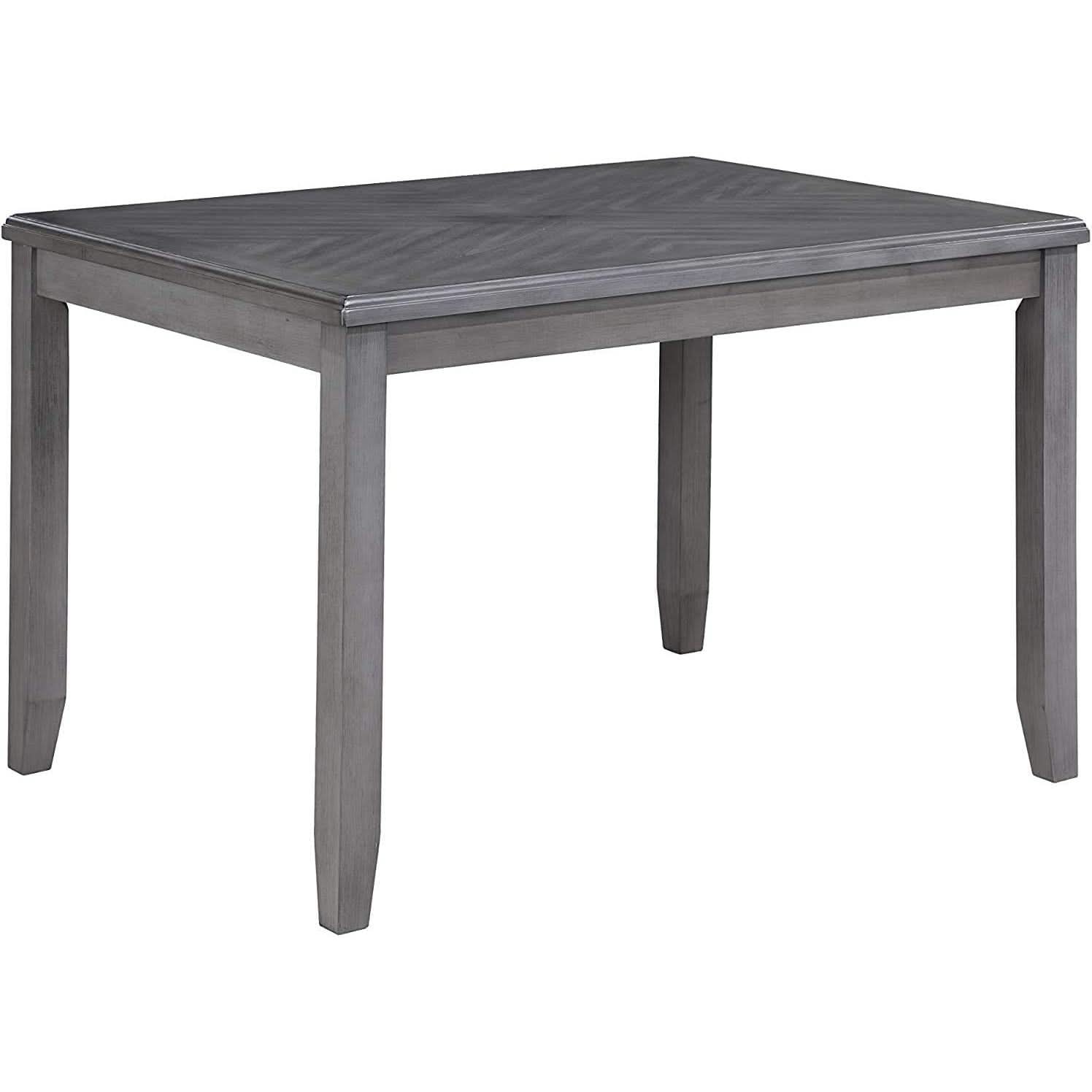 Gray 5 Piece Dining Set With Table And 4 Cushioned Chairs
