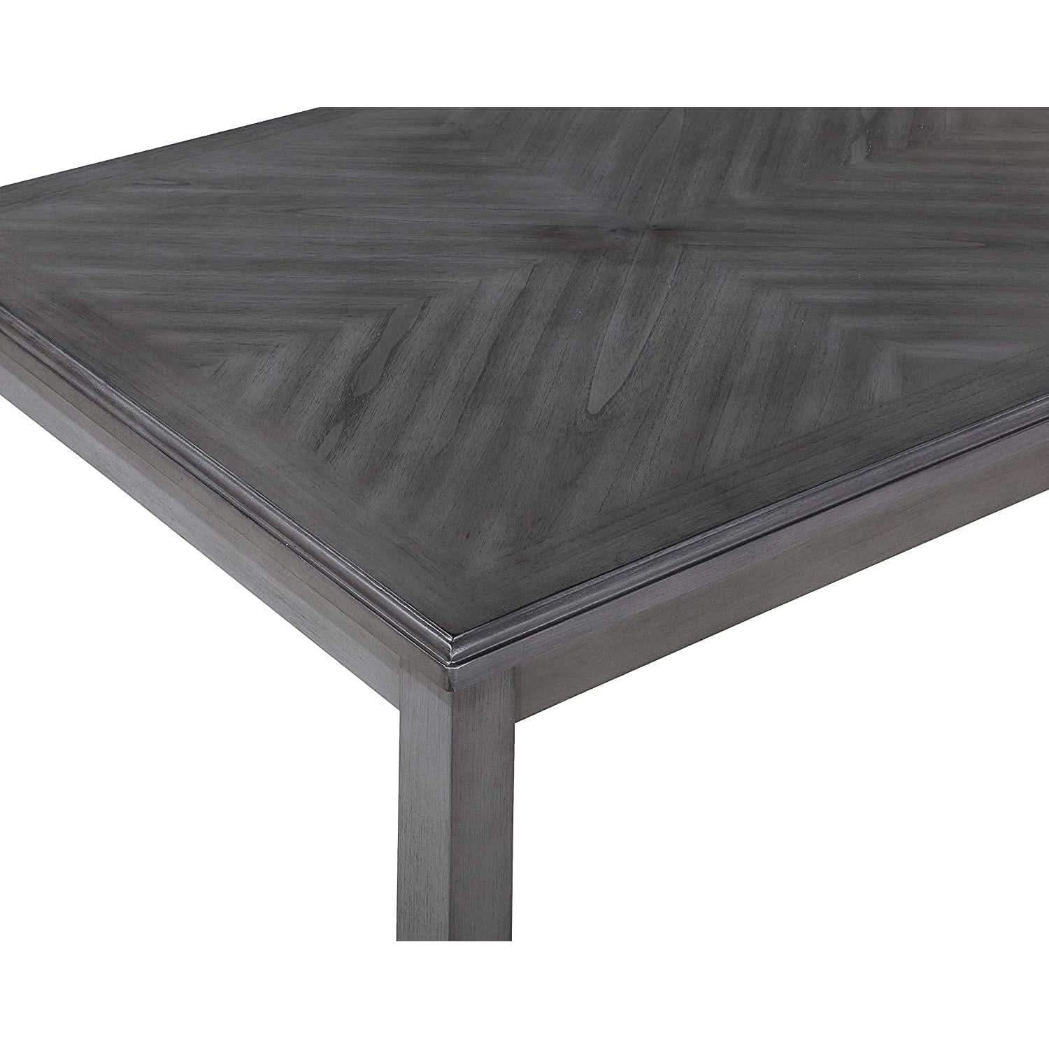 Gray 5 Piece Dining Set With Table And 4 Cushioned Chairs