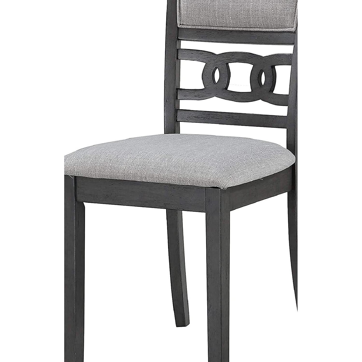 Gray 5 Piece Dining Table Set With 4 Chairs For Kitchen