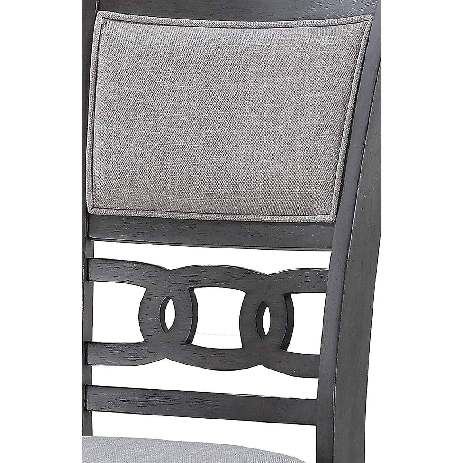 Gray 5 Piece Dining Table Set With 4 Chairs For Kitchen