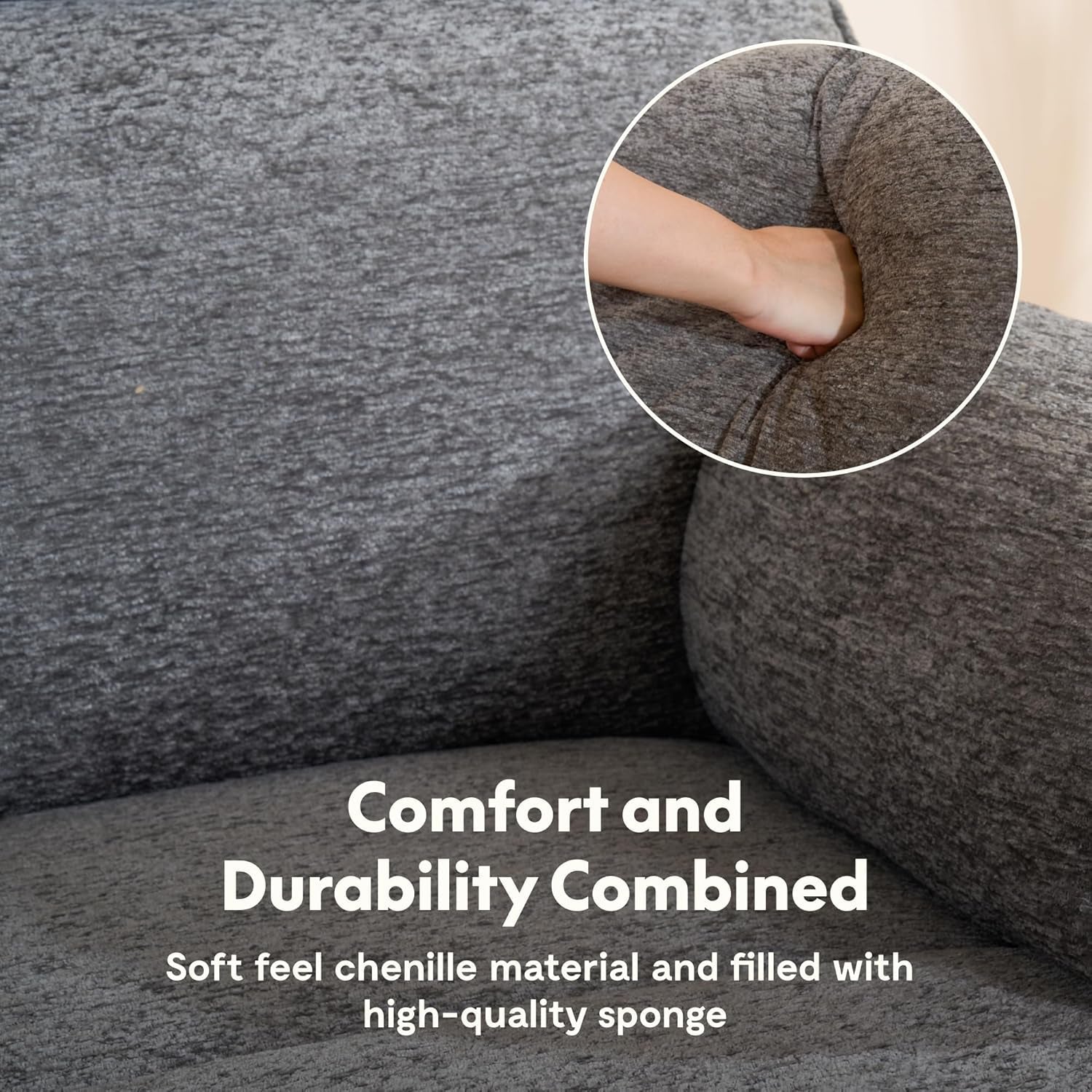 Gray Chenille Zero Gravity Recliner With Massage USB
