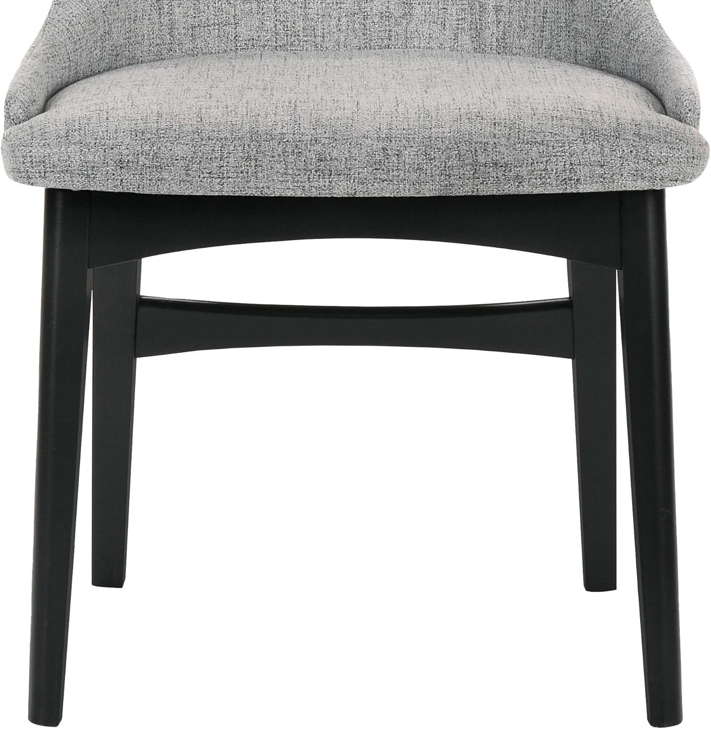 Gray Fabric Wood Dining Chairs Set Of 2 19-Inch Seat Height