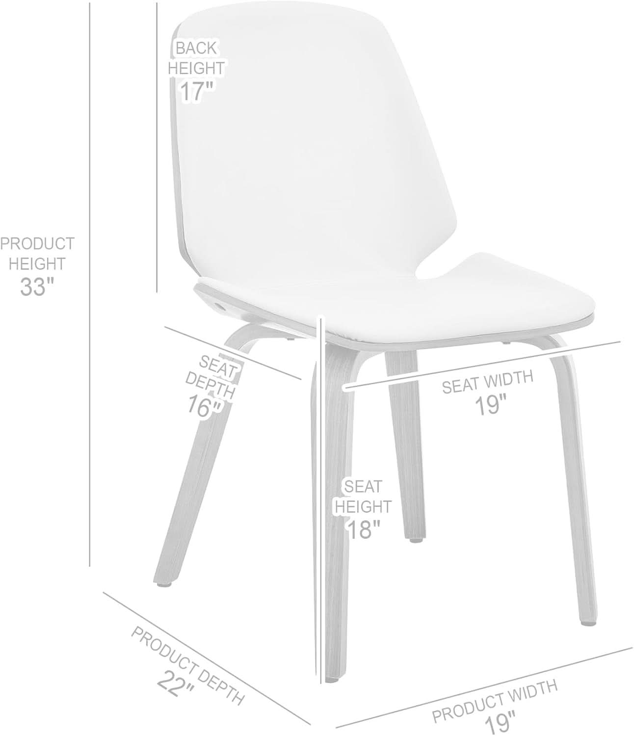Gray Faux Leather Accent Dining Chair For Kitchen Table