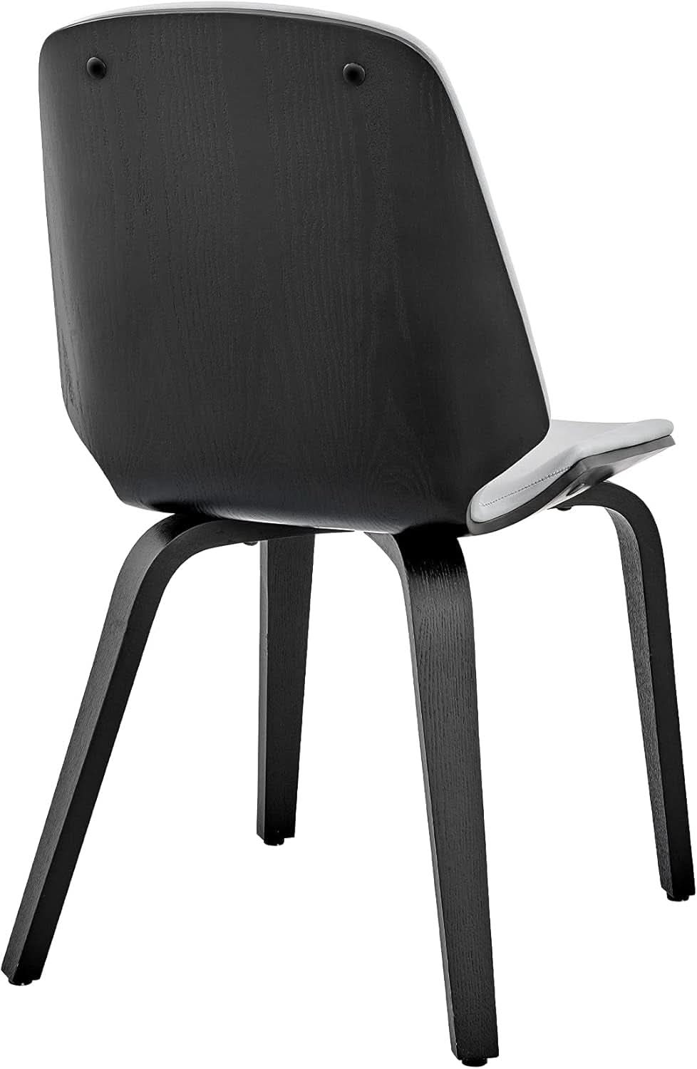 Gray Faux Leather Accent Dining Chair For Kitchen Table