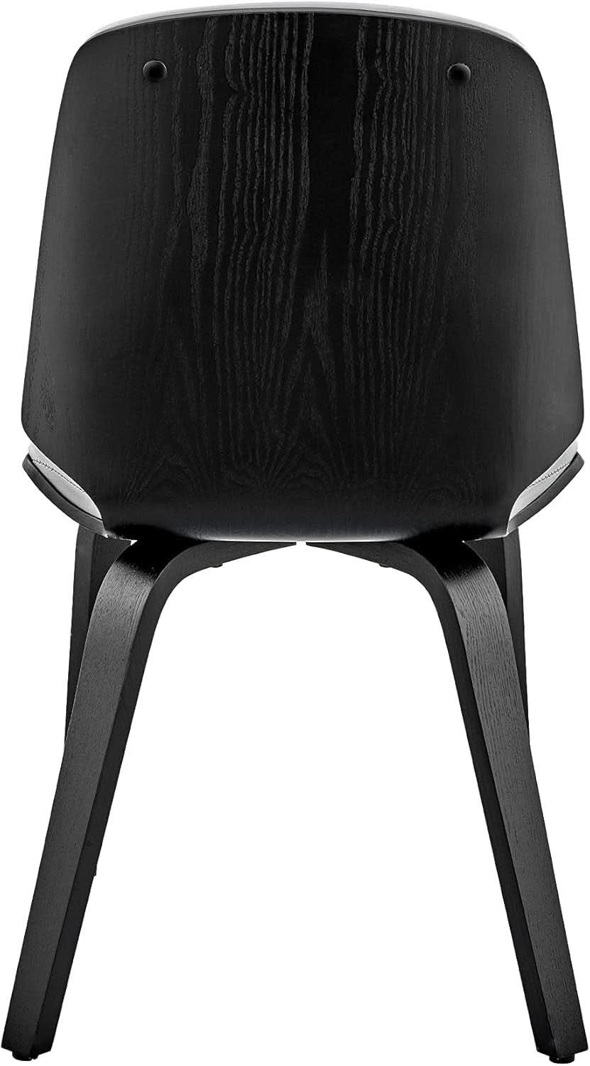 Gray Faux Leather Accent Dining Chair For Kitchen Table