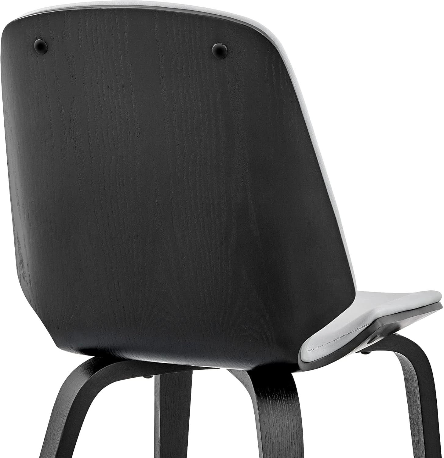 Gray Faux Leather Accent Dining Chair For Kitchen Table