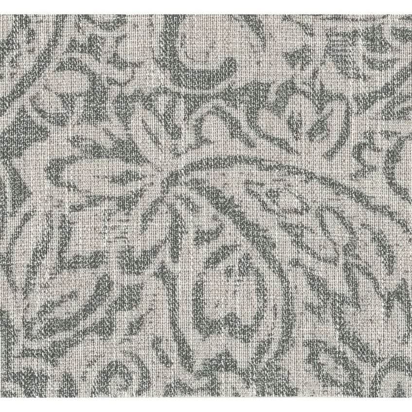 Gray Floral Storage Ottoman Large Round For Living Room