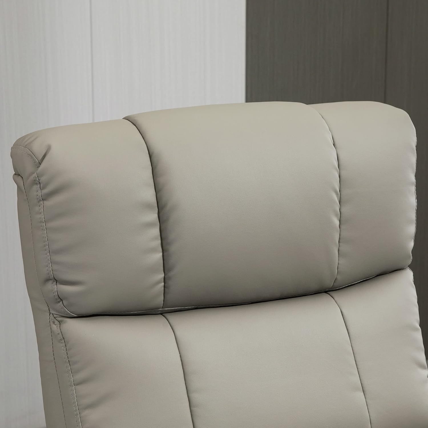 Gray Massage Recliner Chair With Ottoman And Remote Control