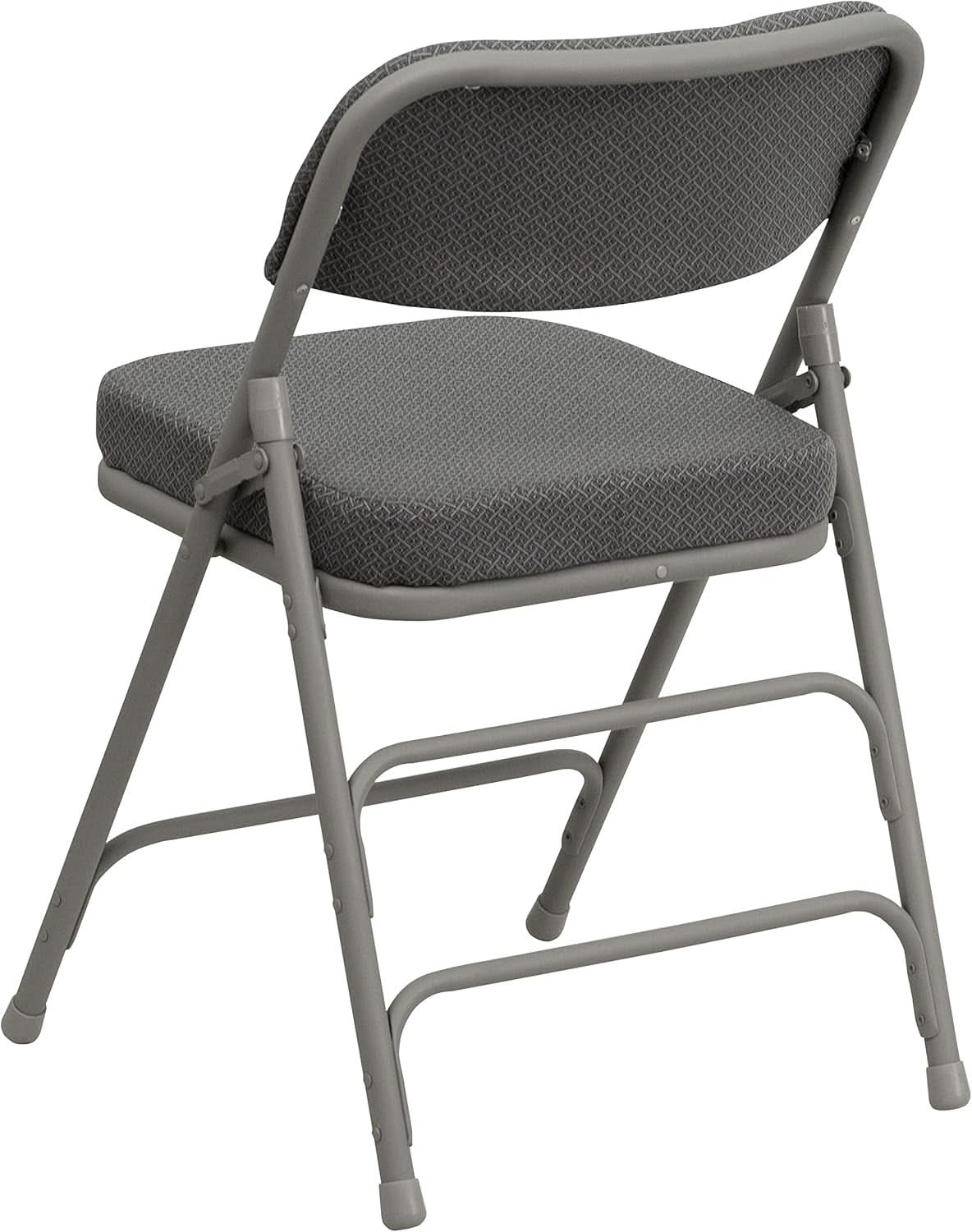 Gray Metal Folding Event Chairs With Cushioned Seats Set Of 2