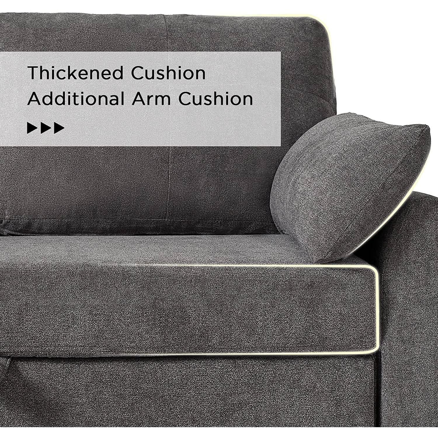 Gray Sectional Sleeper Sofa With Storage Chaise Bed