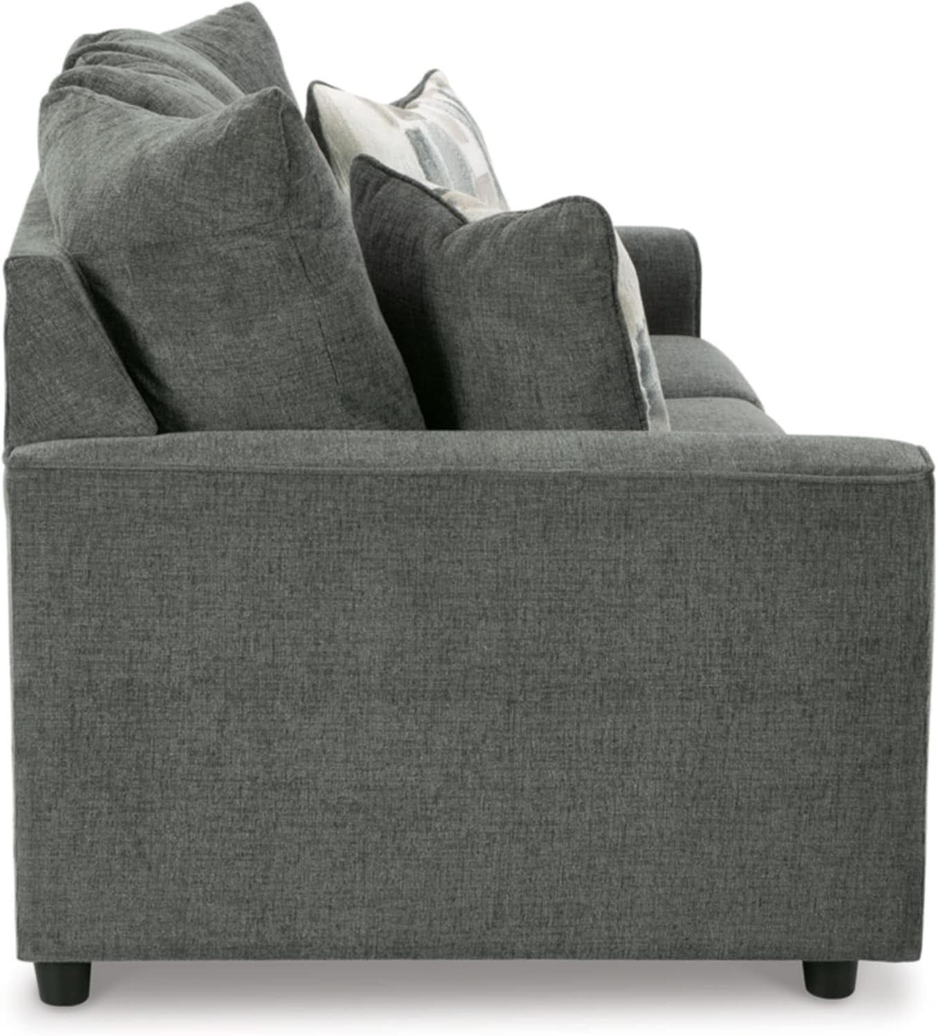 Gray Upholstered Casual Sofa With Flared Arms Modern