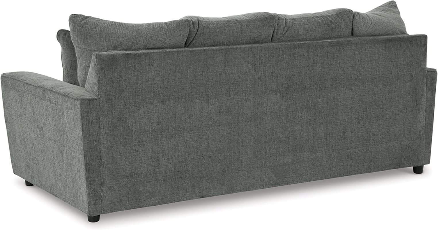 Gray Upholstered Casual Sofa With Flared Arms Modern