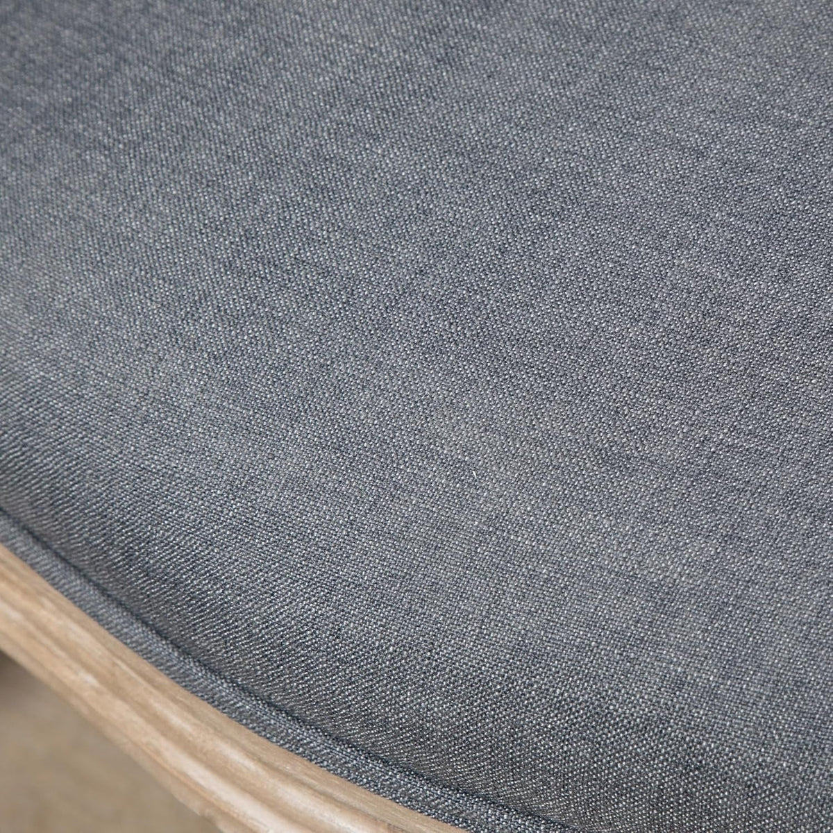 Gray Upholstered Dining Chair Set Of 2 French Style Armless Cushioned