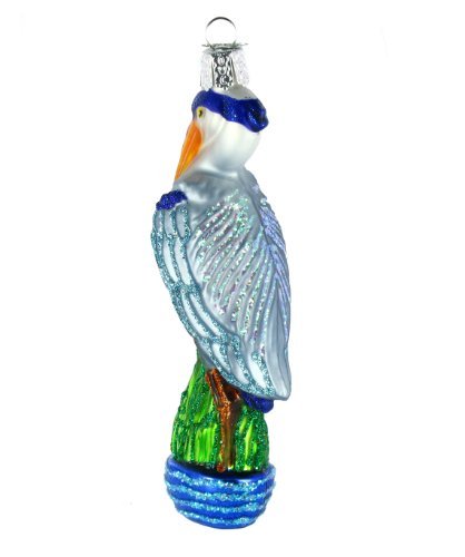 Great Blue Heron Glass Ornament