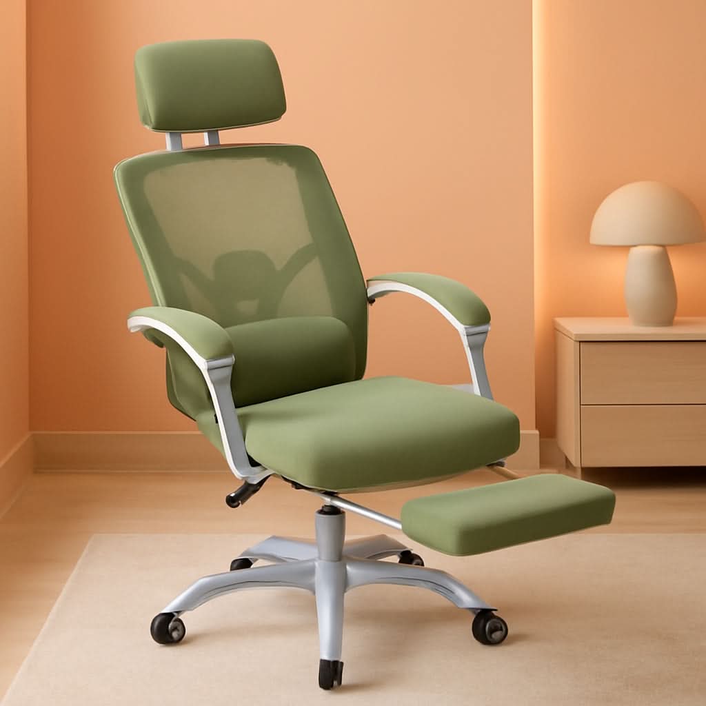 Green Ergonomic High Back Mesh Office Chair Lumbar Support