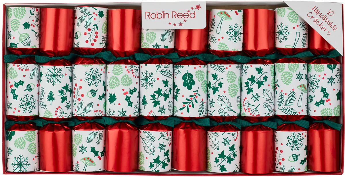 Green Forest Christmas Party Crackers