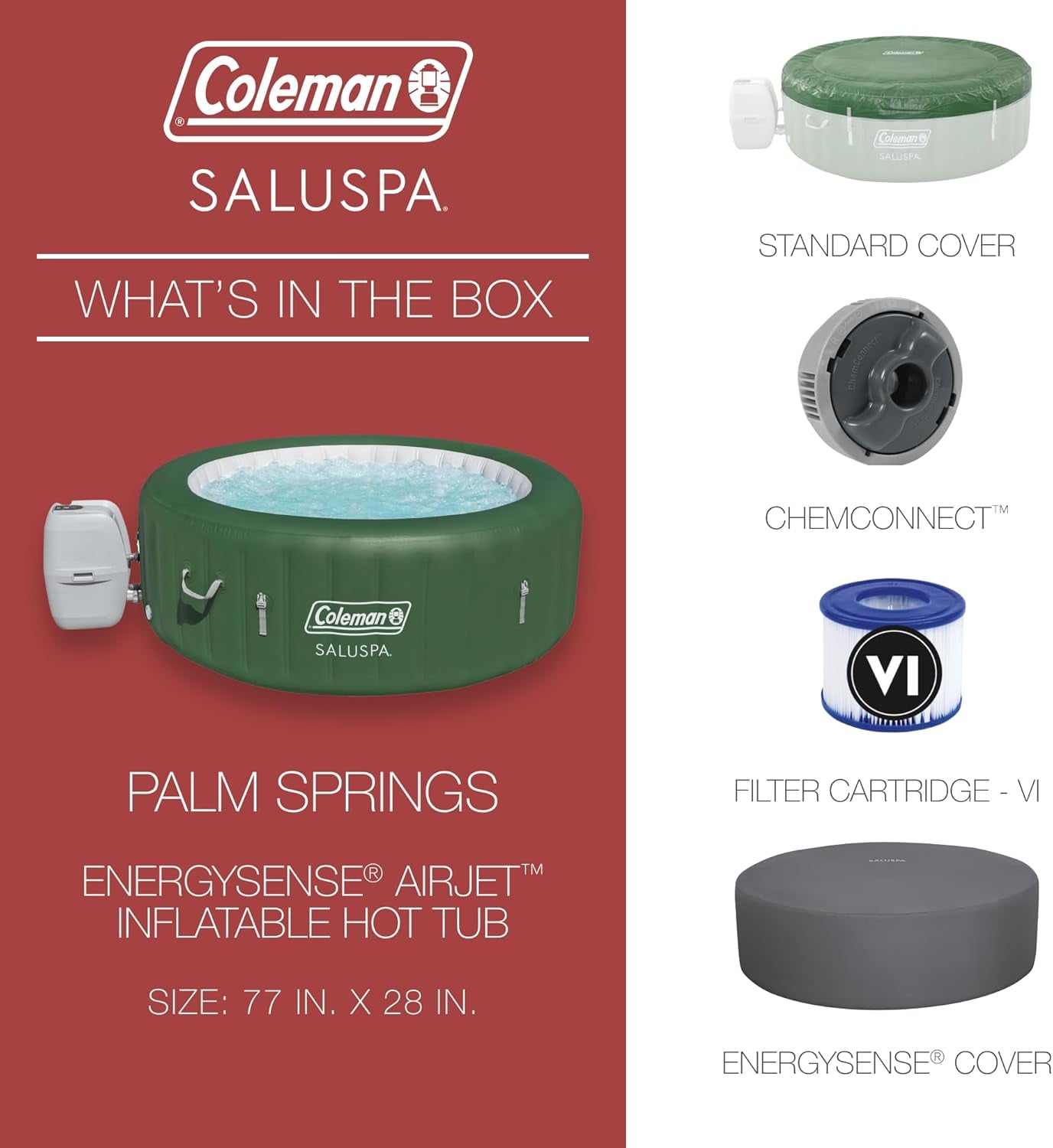 Green Inflatable Hot Tub 4 To 6 Person With Dual Covers