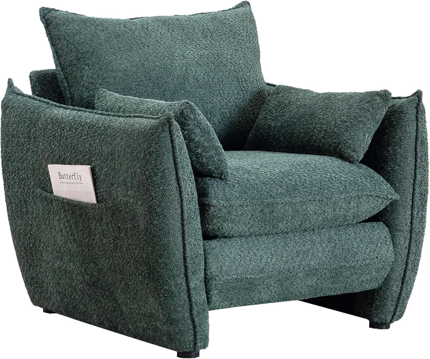 Green Oversized Luxurious Accent Chair Living Room