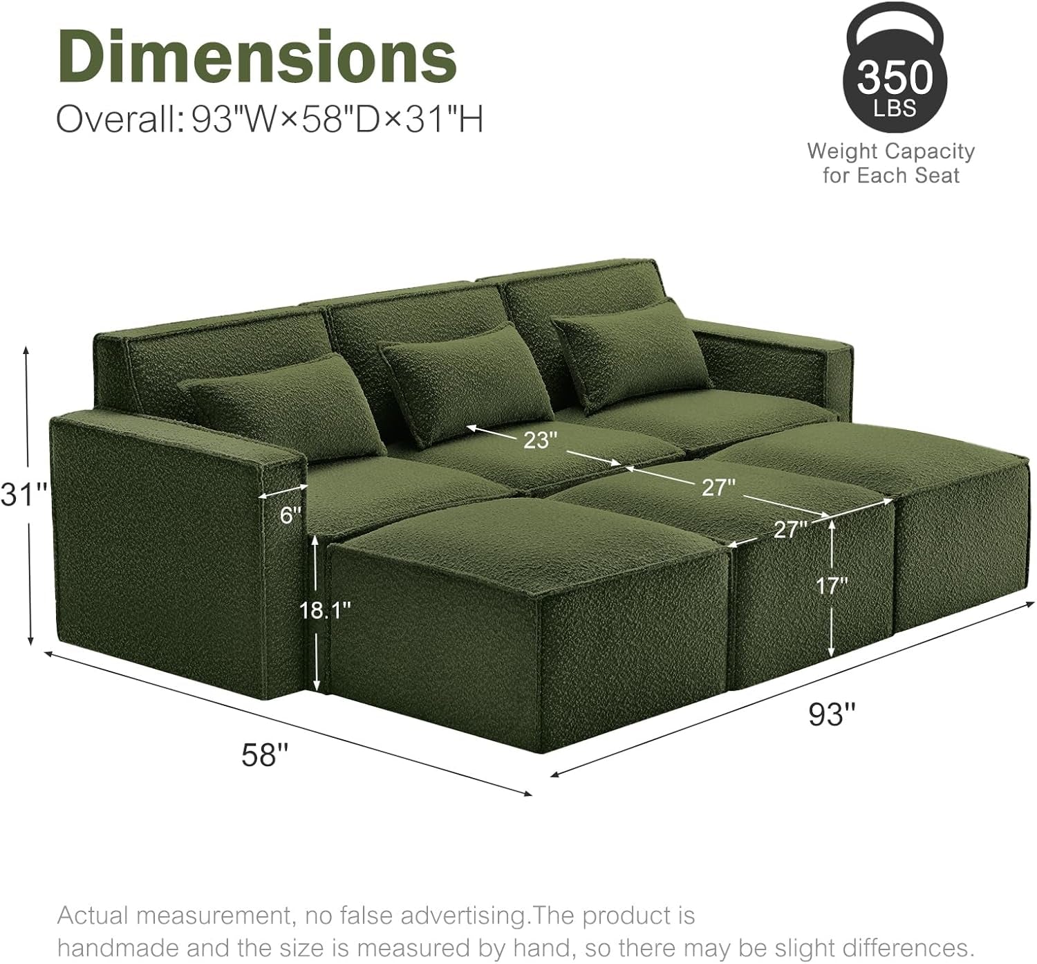 Green Sleeper Sectional Sofa Bed Living Room Furniture