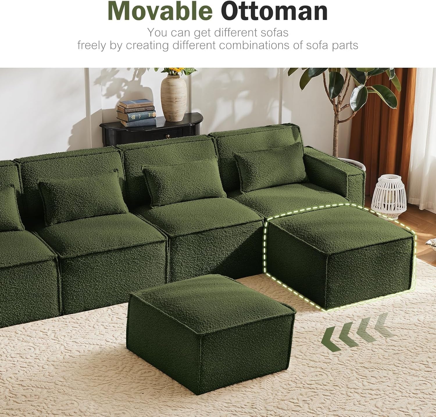 Green Sleeper Sectional Sofa Bed Living Room Furniture