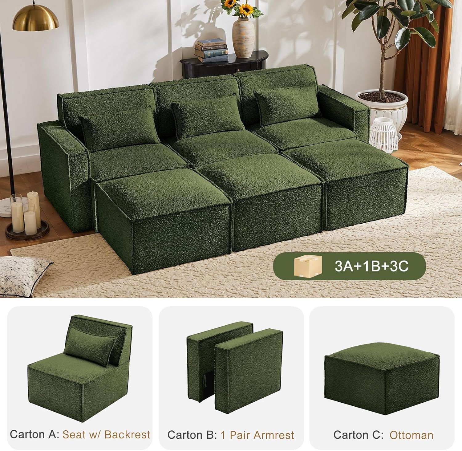 Green Sleeper Sectional Sofa Bed Living Room Furniture