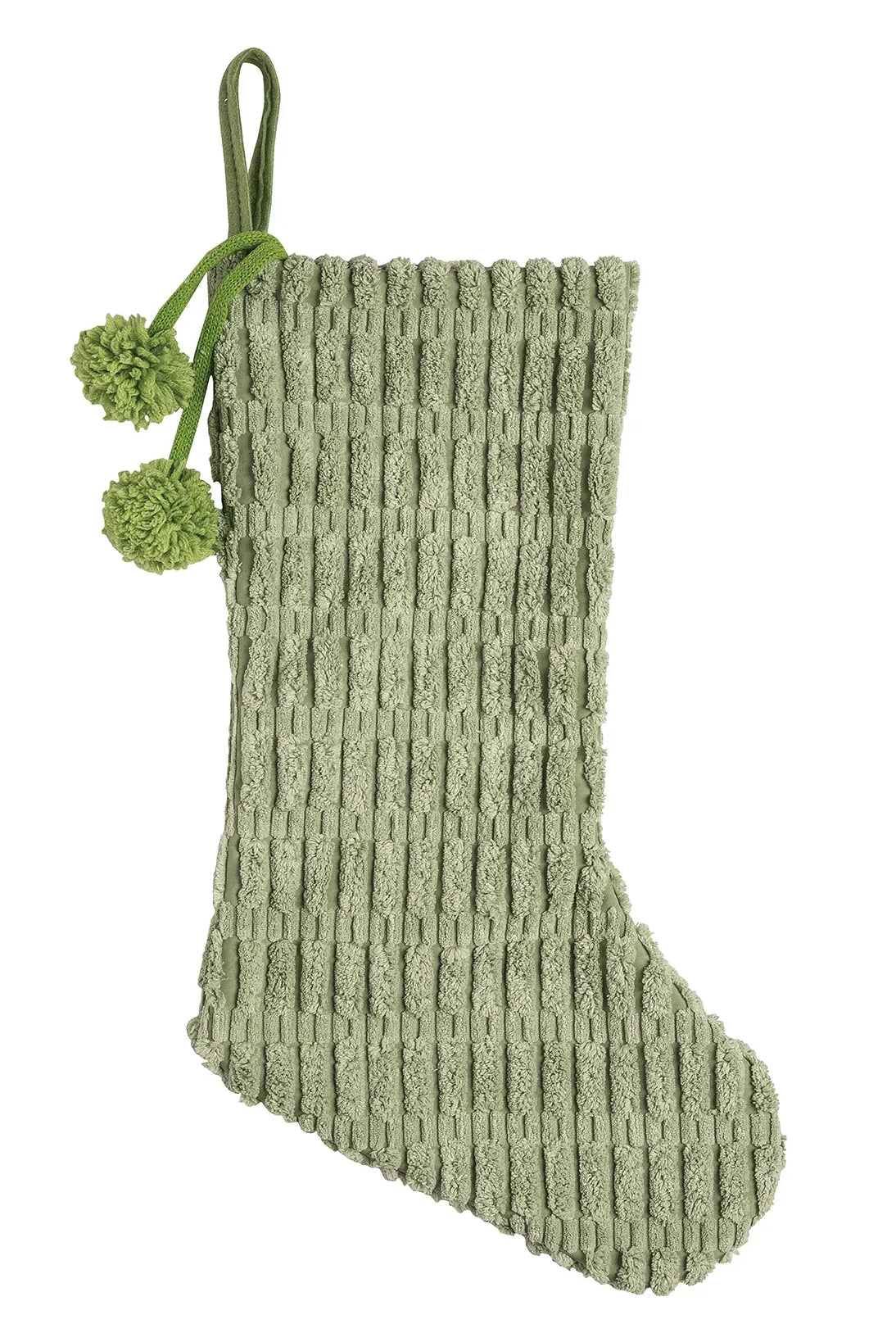 Green Stocking With Pom Pom