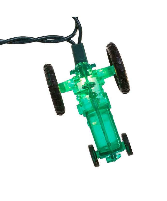Green Tractor Novelty Light Set - 9 Feet