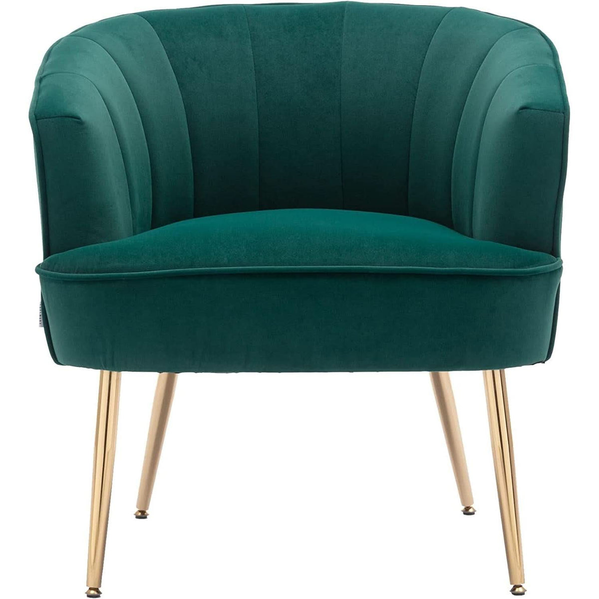 Green Velvet Accent Chair With Gold Legs For Living Room Furniture