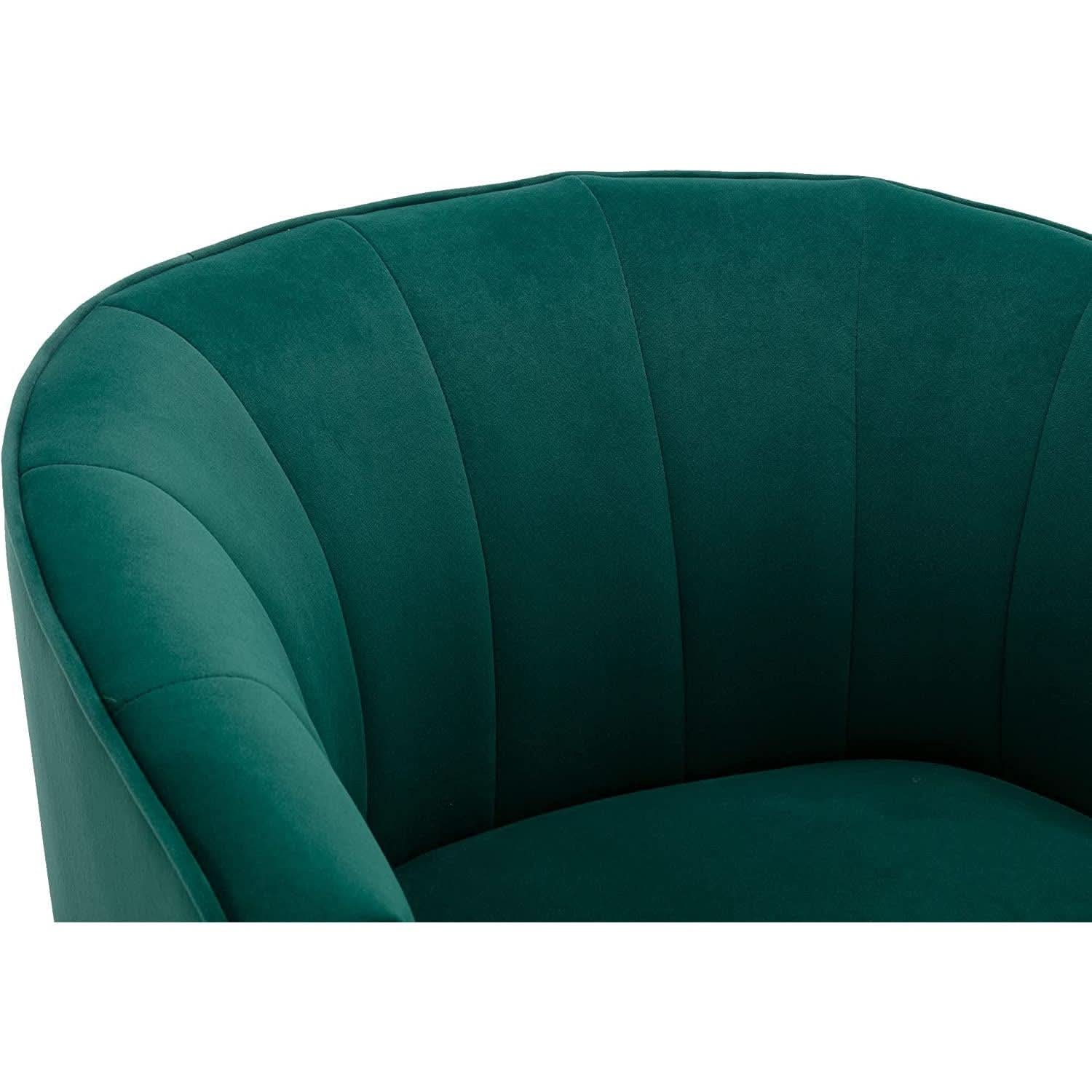 Green Velvet Accent Chair With Gold Legs For Living Room Furniture