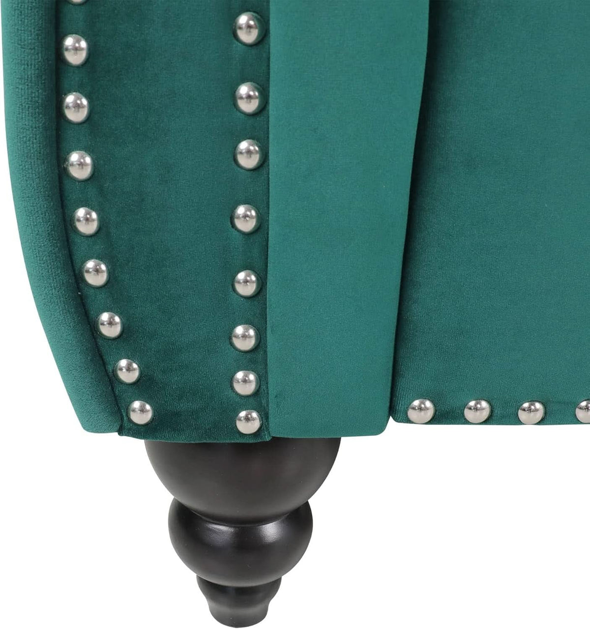 Green Velvet Chesterfield Living Room Set Including Sofa Loveseat and Club Chair