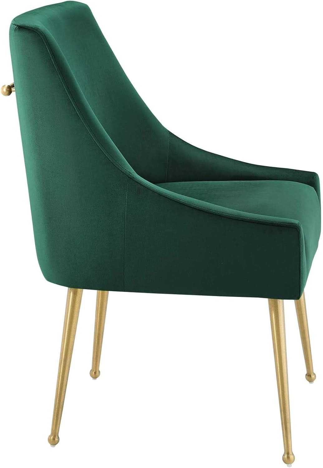 Green Velvet Dining Chair With Stain Resistant Upholstery