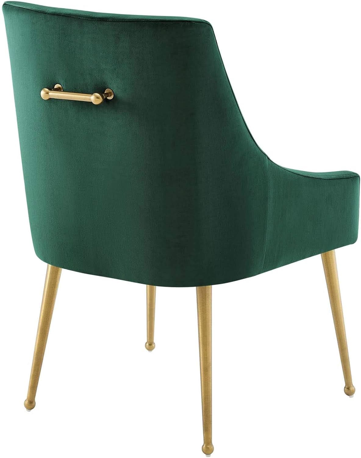 Green Velvet Dining Chair With Stain Resistant Upholstery